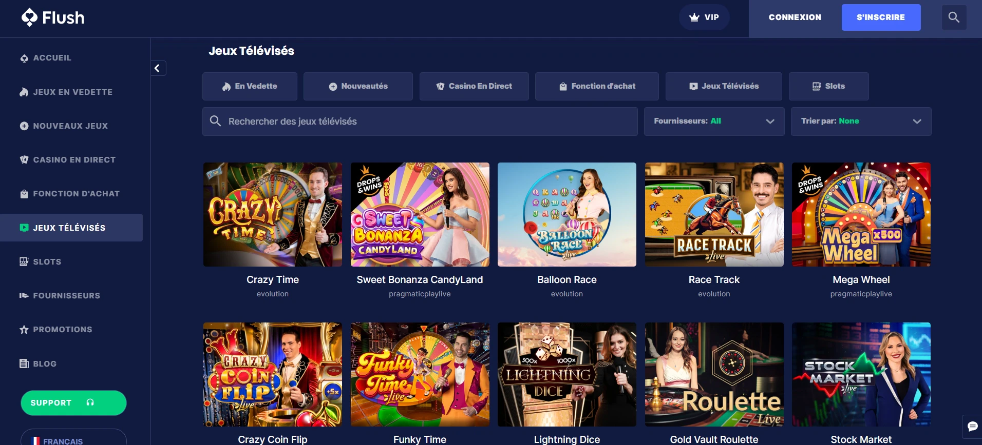 Les jeux télévisés et le casino Live