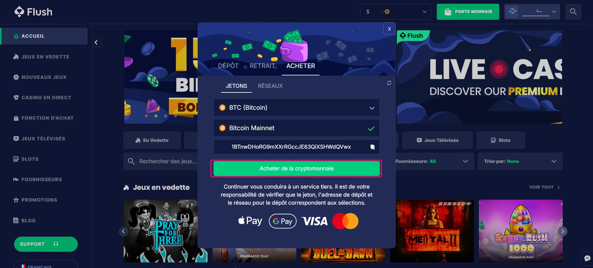 Acheter de la cryptomonnaie