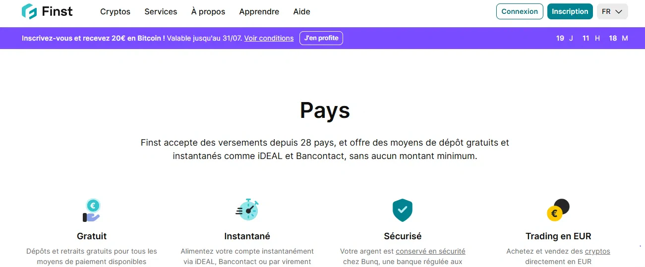 Finst pays disponible