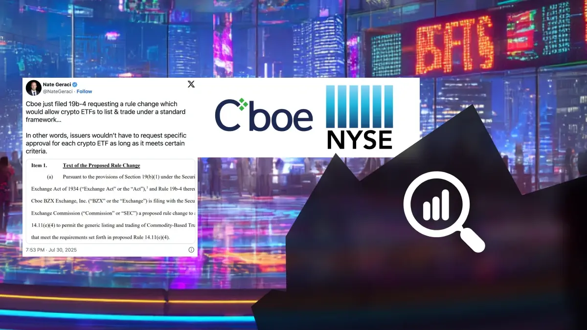 ETF crypto : Cboe BZX et NYSE Arca