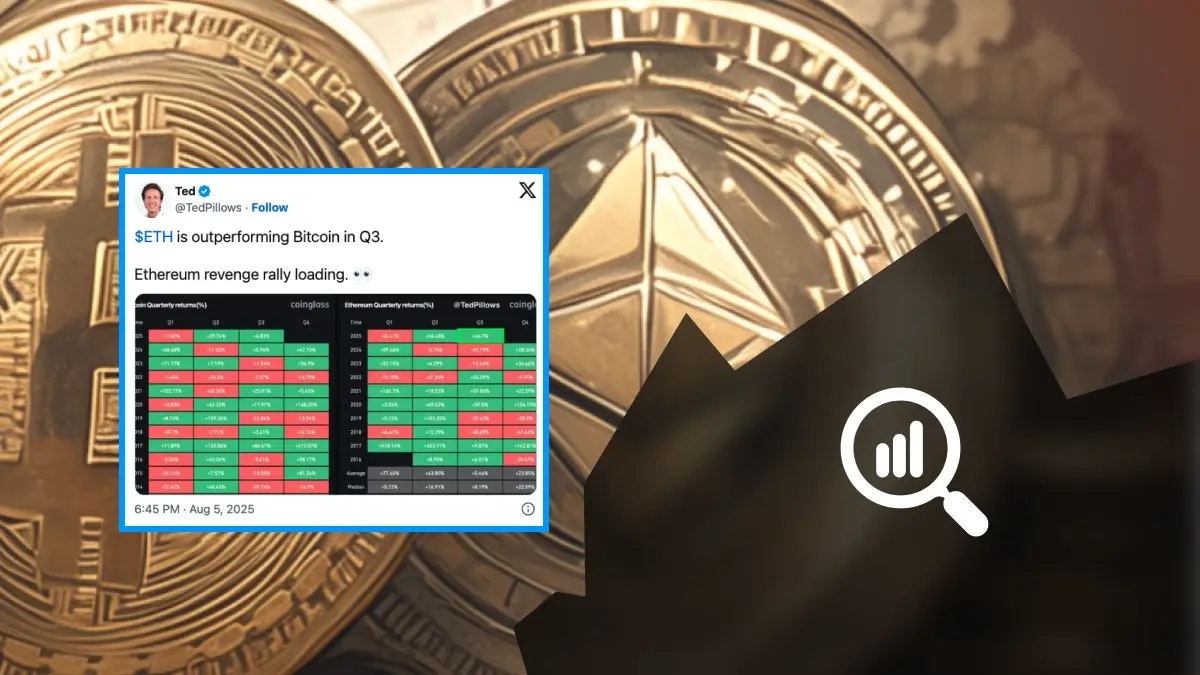 Ethereum dépasse Bitcoin en Q3 : simple rebond ou début d’un retournement ?