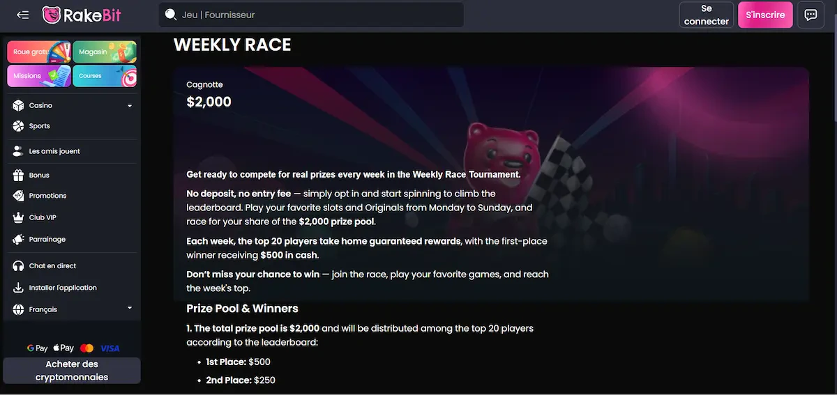 rakebis weekly race