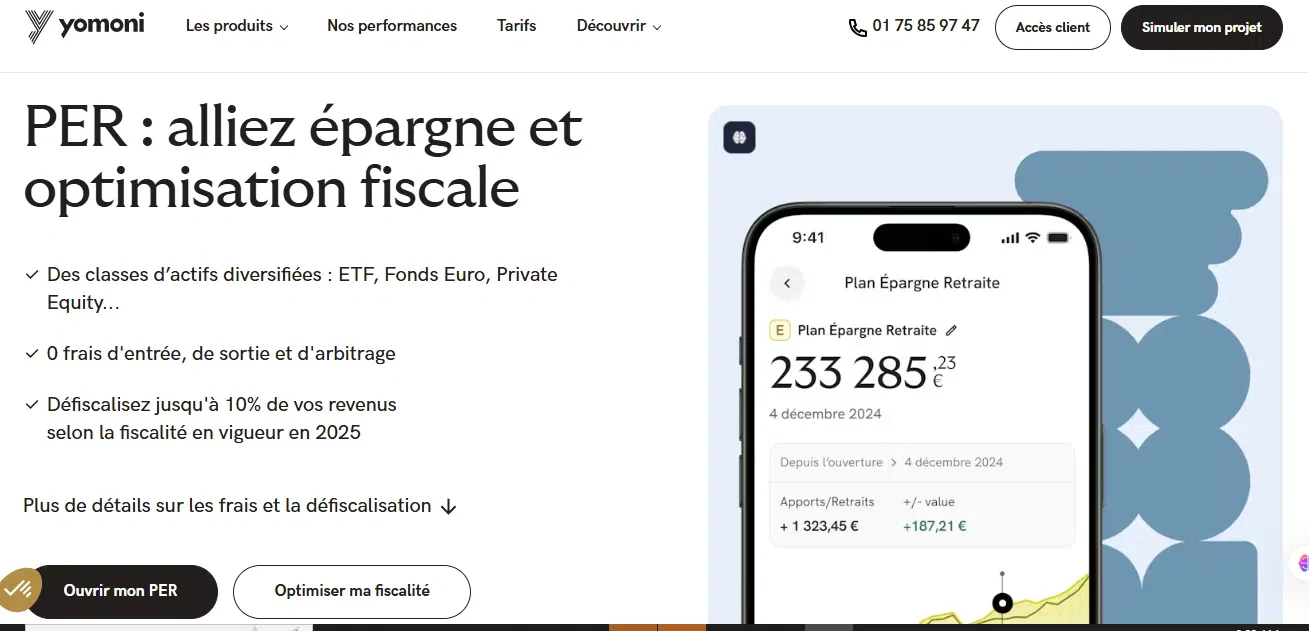 site du per de yomoni retraite