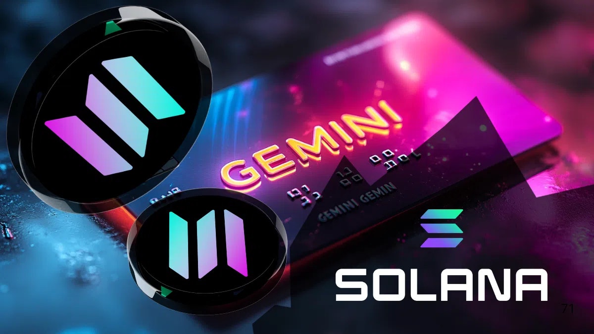 Gemini mise sur Solana : un staking automatique intégré à sa carte bancaire
