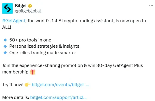 Bitget mise sur GetAgent