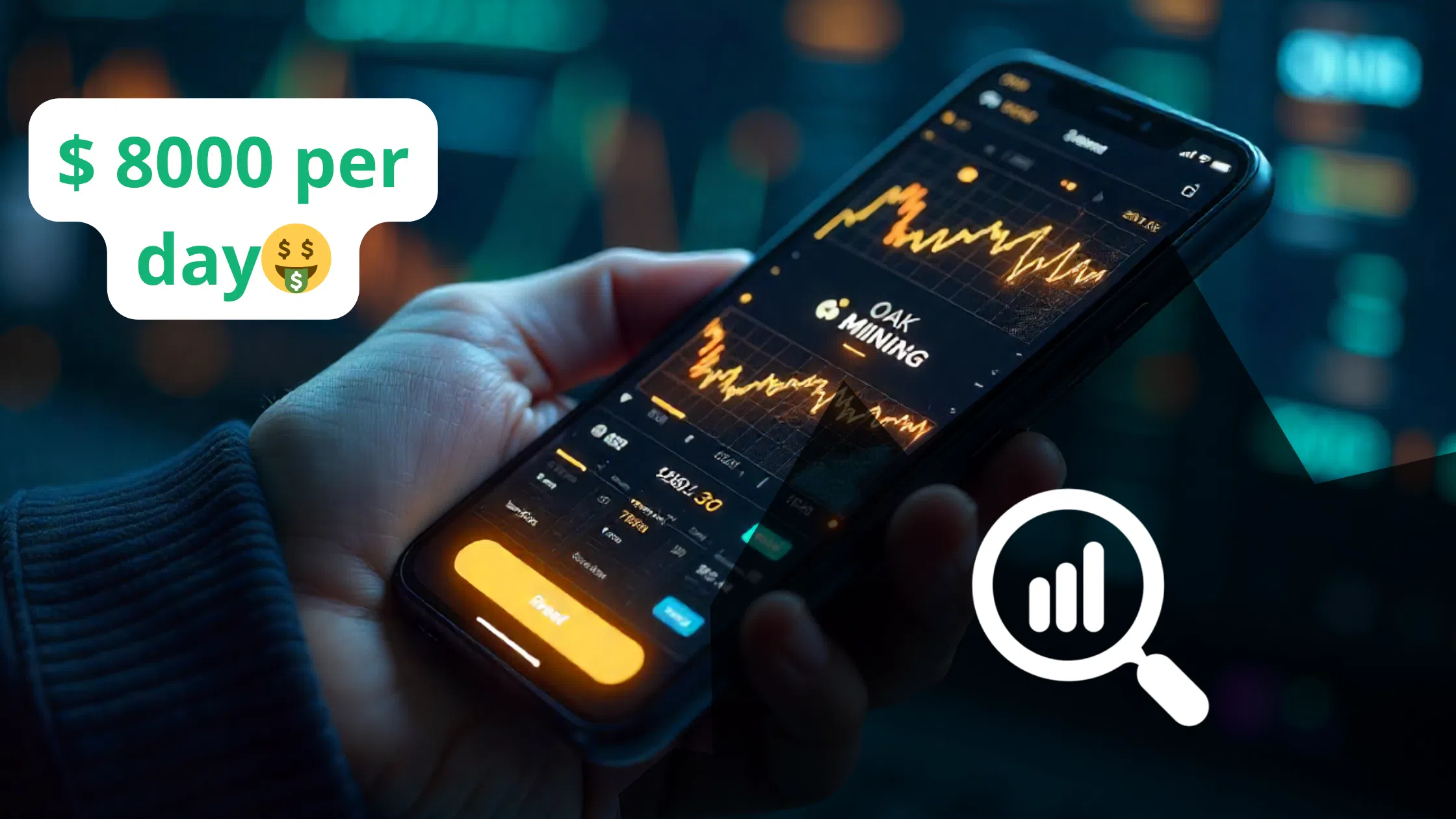 Gagner 8 000 $ par jour avec du minage mobile ?