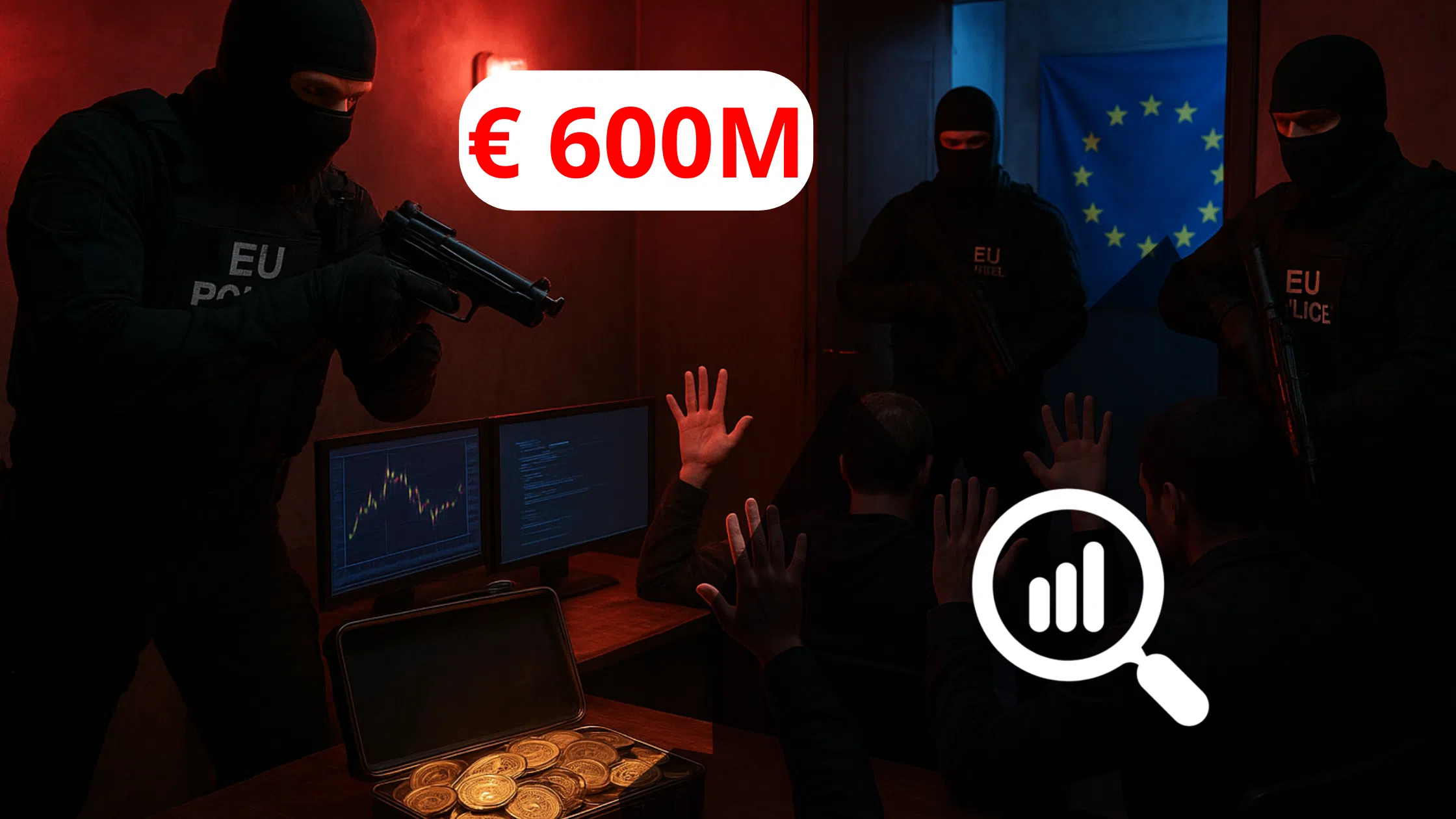 Une escroquerie crypto de 600 millions € démantelée en Europe